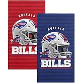 Northwest NFL Buffalo Bills 2-Pack Beach Towel Set, 30" x 60" Each, Standard, Team Colors
