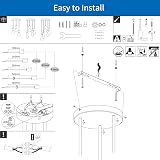 ANWIO 5 Light Ceiling Light with E27 Base Black Flush Fitting view 6