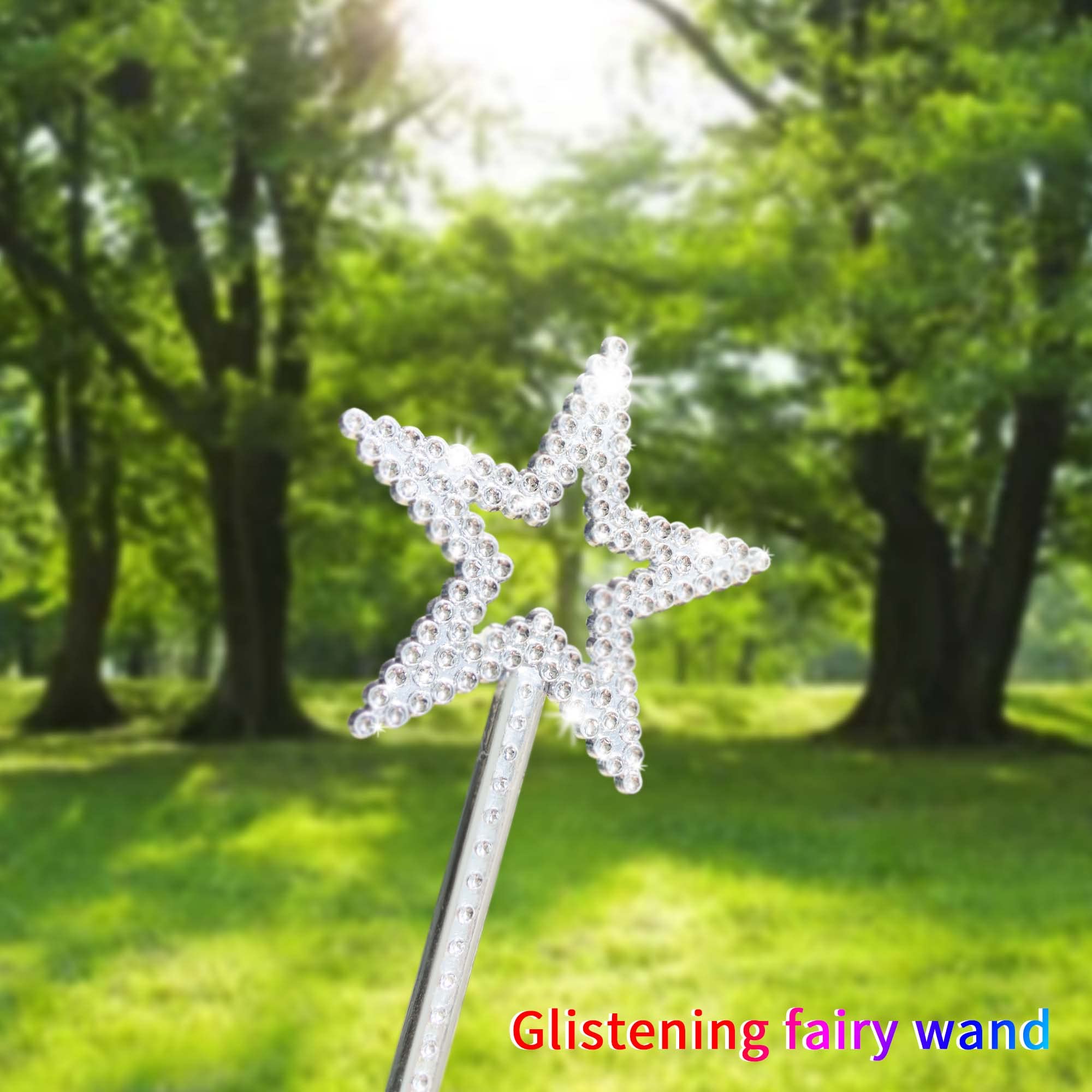 KOMIDK 13 Inches Fairy Wand Star Wand Princess Angel Wands for Birthday Party Wedding Christmas Cosplay