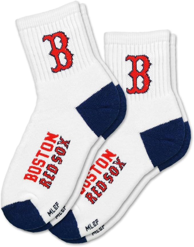 MLB Boston Red Sox Men's Quarter Socks (2 Pack) Sports