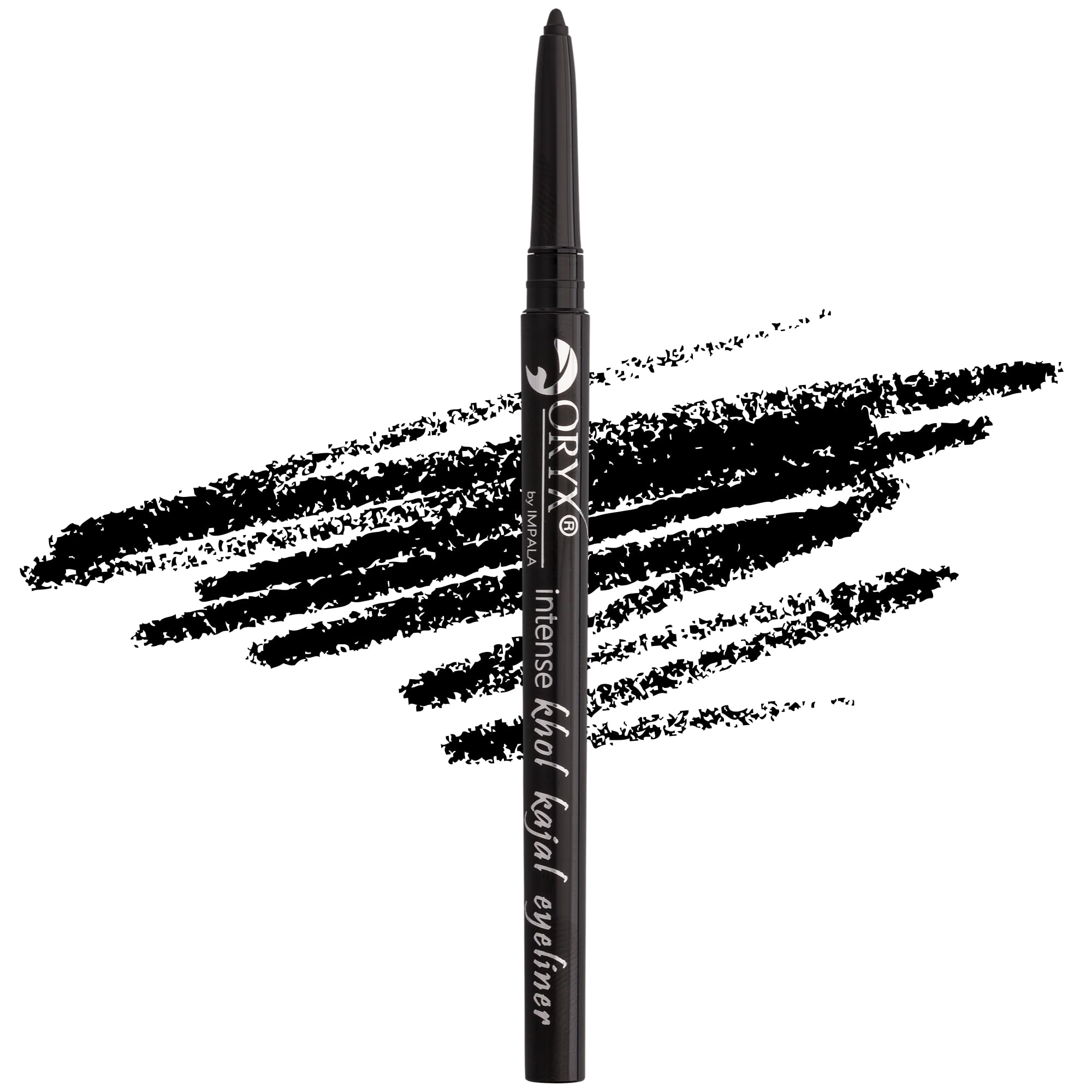 IMPALA | Oryx Khol Kajal Eye Pencil Charcoal 04 | Waterproof Eyeliner | Precise Finish Eye Liner | Creamy and Easy to Apply | Intense, Long-Lasting, and Water-Resistant Color