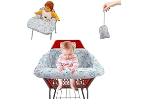 Pozico Baby Shopping Cart Cover & High Chair Cover – Machine Washable, Grocery Cart Cover for Babies with Portable Cloth Bag Included, Owl Design