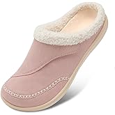 LeIsfIt Womens Wide Slippers Adjustable Diabetic Slippers Warm Cozy Slip on House Slipper Non-slip Memory Foam Winter House Shoes Indoor Outdoor