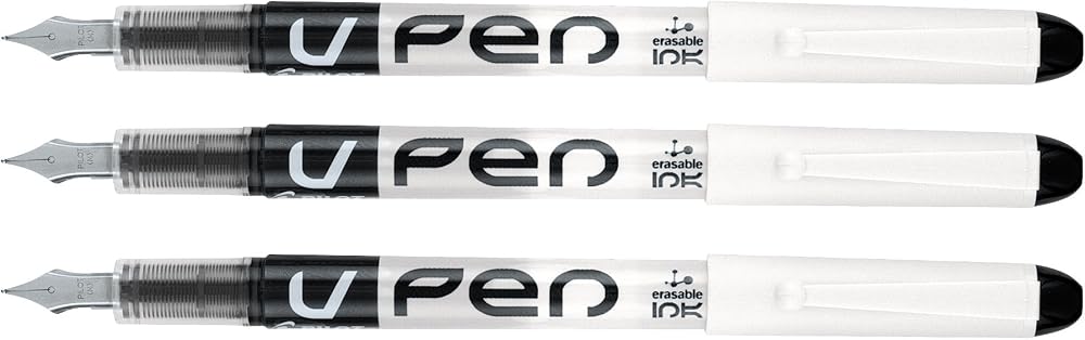 Pilot V Pen Disposable Fountain Pen Black Pack of 3