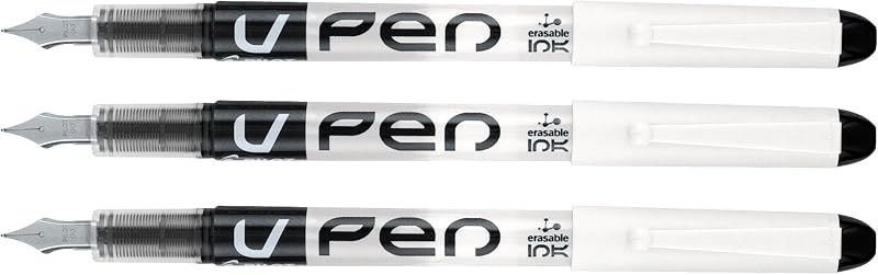 Pilot V Pen Disposable Fountain Pen Black Pack of 3