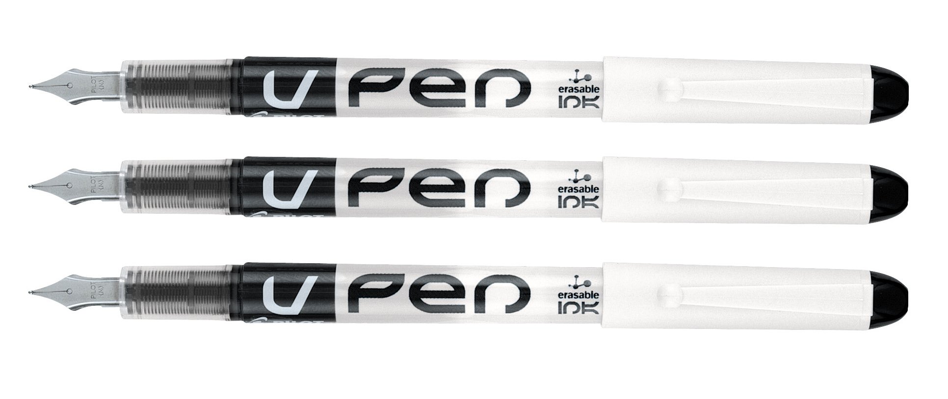 Pilot V Pen Disposable Fountain Pen - Black, Pack of 3
