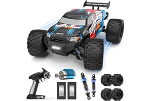 Highmall 1/16 4X4 High-Speed 50+KM/H(Peak) RC Cars Monster Truck - 390 Motor Durable axle & Suspension RC Truck | 3000mAh Batteries | rc Cars Toys Christmas Birthday for Teens Aged 14+