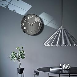 Modern Wall Clock Black&Grey Large Decorative