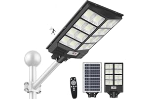INSDEA 3200W LED Solar Street Light Motion Sensor, Dusk to Dawn Solar Flood Lights Outdoor, IP65 Waterproof Solar Security Lights, Solar Lights for Outside Garden Yard Path