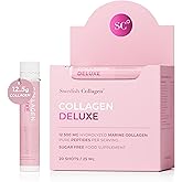 Swedish Collagen Deluxe | 12,500 mg Hydrolyzed Marine Collagen Liquid Supplement - 20 x 25 ml Daily Shots | Hyaluronic Acid, Biotin and Vitamin C for Healthy Hair, Skin, Nails and Joints | Sugar-Free
