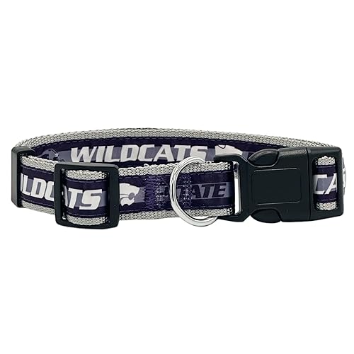 Pets First Collegiate PET Collar OLD VERSION Kansas State Wildcats Dog Collar, Size Large. Best Sports Team Collar for Dogs & Cats. A Shiny & Colorful Dog & Cat Collar Licensed by The NCAA