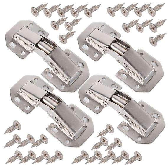 4 stk Scharniere Aufschraubscharniere für Schrank Möbel Schranktür Küchenschrank Tür Möbelscharniere Schrankscharnier Aufschr