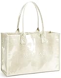 KALIDI PVC Tote Bag Women’s Kraft Paper Work