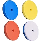 SIQUK 4 Pieces Buffing Polishing Pads 5 Inch Orbital Buffer Pads Hook and Loop Buffing Pads Polisher Pads Car Buffing Foam Pad for Compounding, Polishing and Waxing