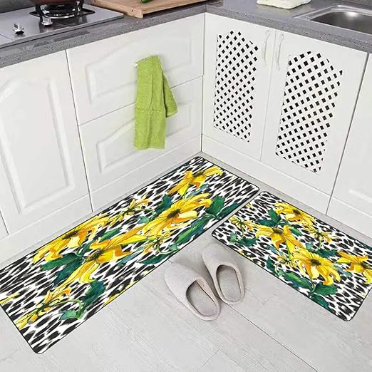 Amazon.com: Capsceoll Kitchen Rugs and Mats for Kitchen, Yellow 