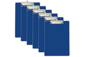 Officemate Recycled Plastic Clipboard, Letter Size, Blue, Pack of 6 (83081)