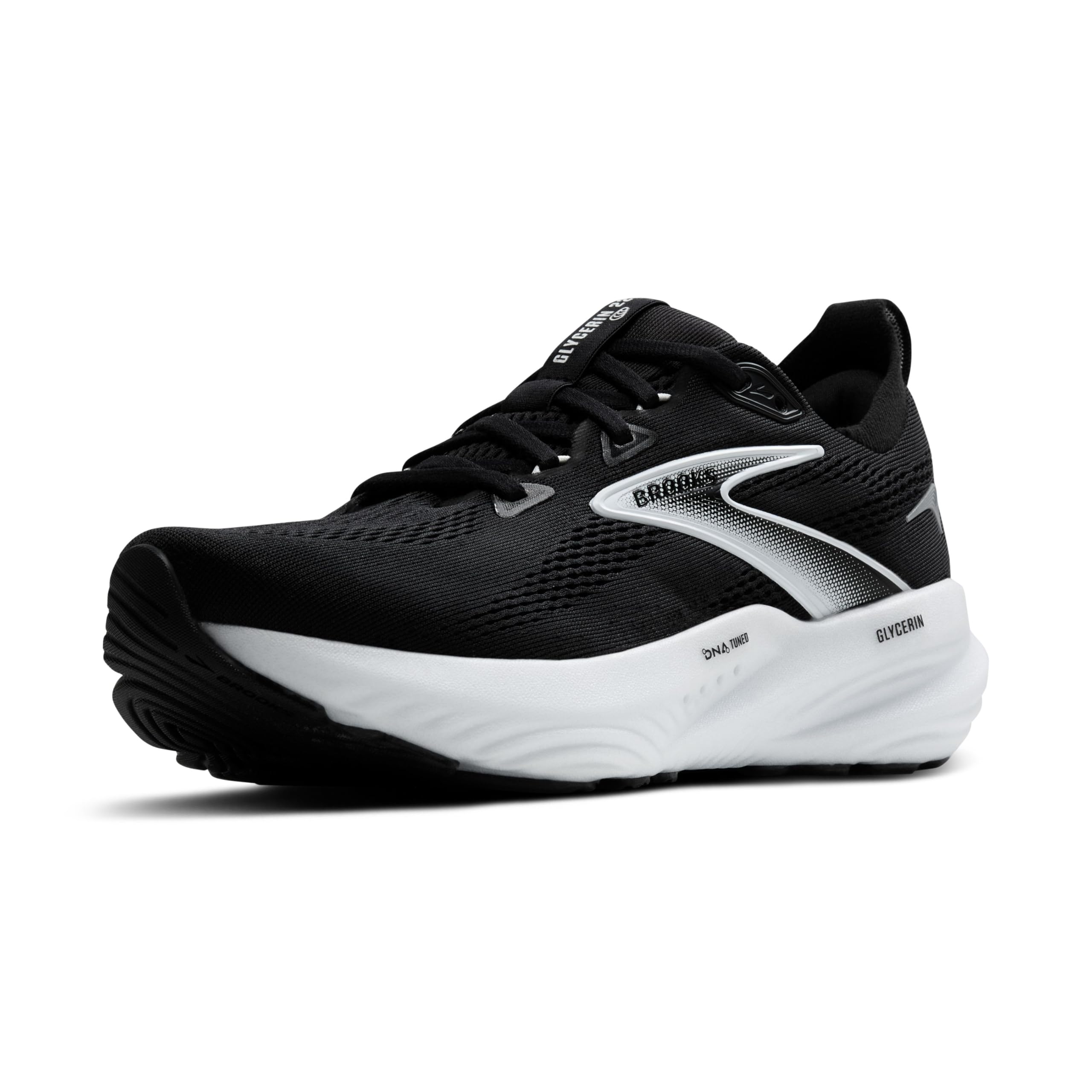 Photo 1 of Brooks Women’s Glycerin 22 Neutral Running Shoe - Black/Grey/White - 10 Medium