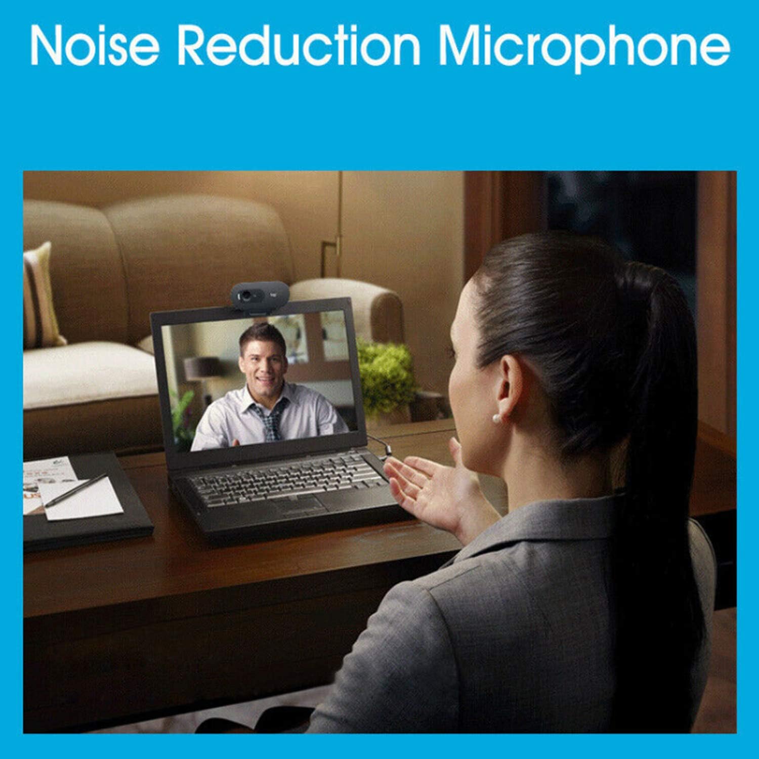 Logitech C270i IPTV Webcam HD Plug & Play, Black - Image 5