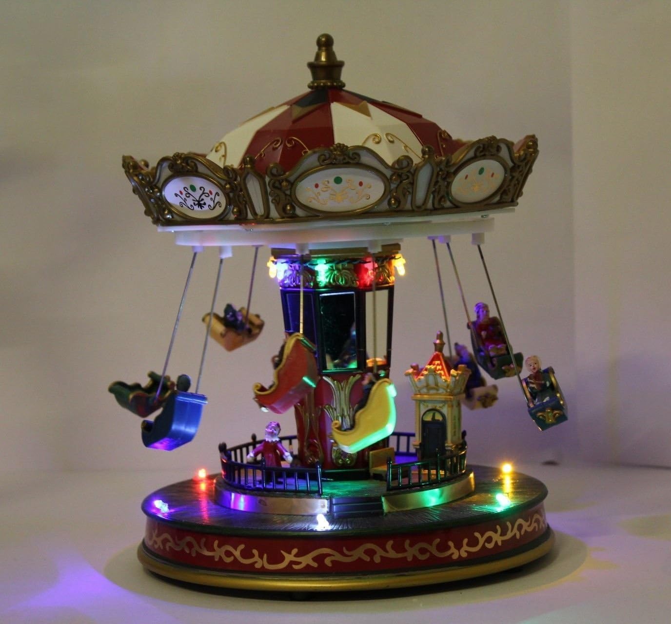 Jingles LED Lit 11" Christmas Musical Rotating Merry Go Round