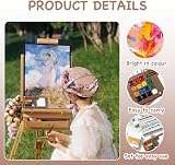 Asheyya Pocket Artist Watercolour Travel Set, 15 Grids Wooden Palette view 5