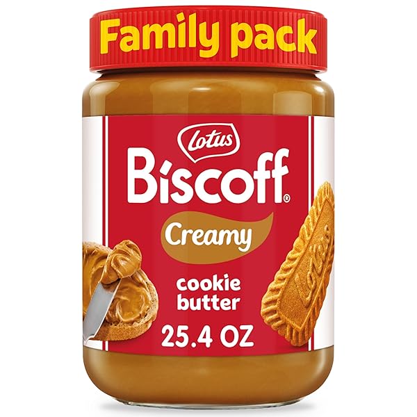 LOTUS BISCOFF COOKIE BUTTER SPREAD, CREAMY, NON GMO + VEGAN, 25.4OZ