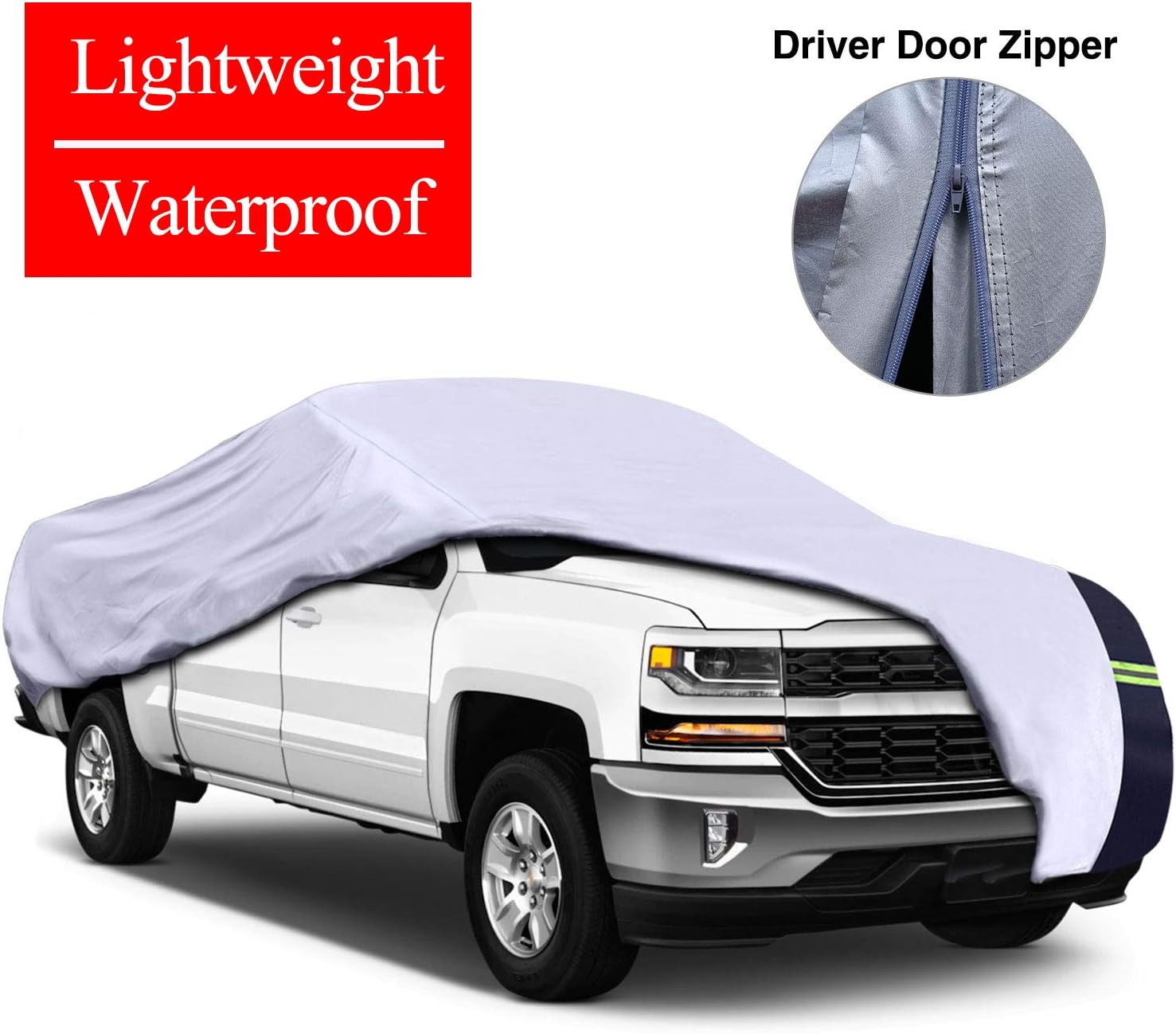 KAKIT Waterproof Truck Cover, Lightweight Car Covers for Truck Windproof UV Protection Rip Resistant, Fits up to 242"