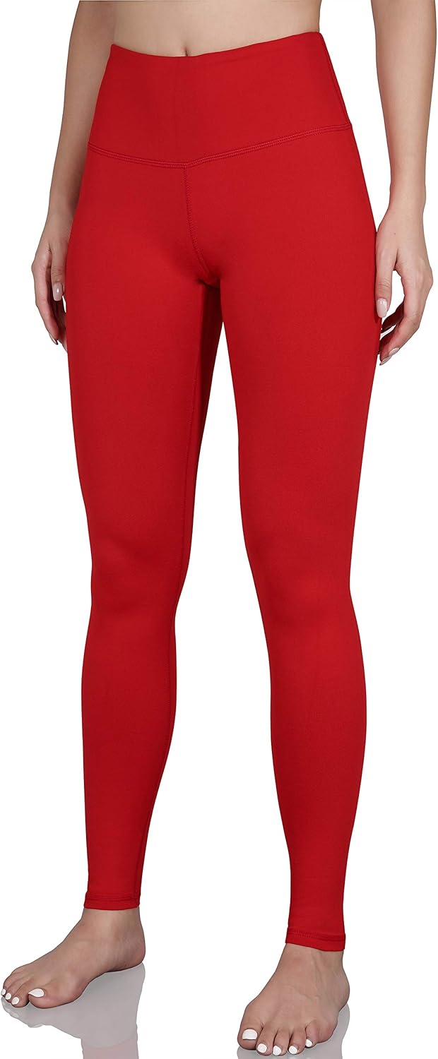 ODODOS Women's High Waist Yoga Leggings, Tummy Control Workout Running Compression Yoga Leggings with Inner Pocket: Clothing