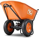 SuperHandy Wheelbarrow Utility Cart Electric 24V DC 330lbs Max Load Barrel Dump Material Debris Hauler (Amazon Exclusive)