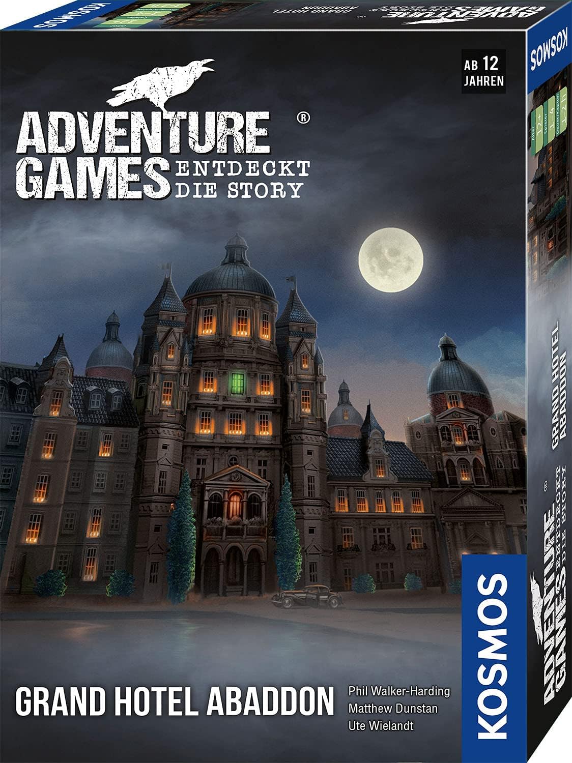 KOSMOS 693190 Adventure Games - Grand Hotel Abaddon Discover the story, cooperative board game, for 1 to 4 players, from 12 years, exciting adventure game (German)