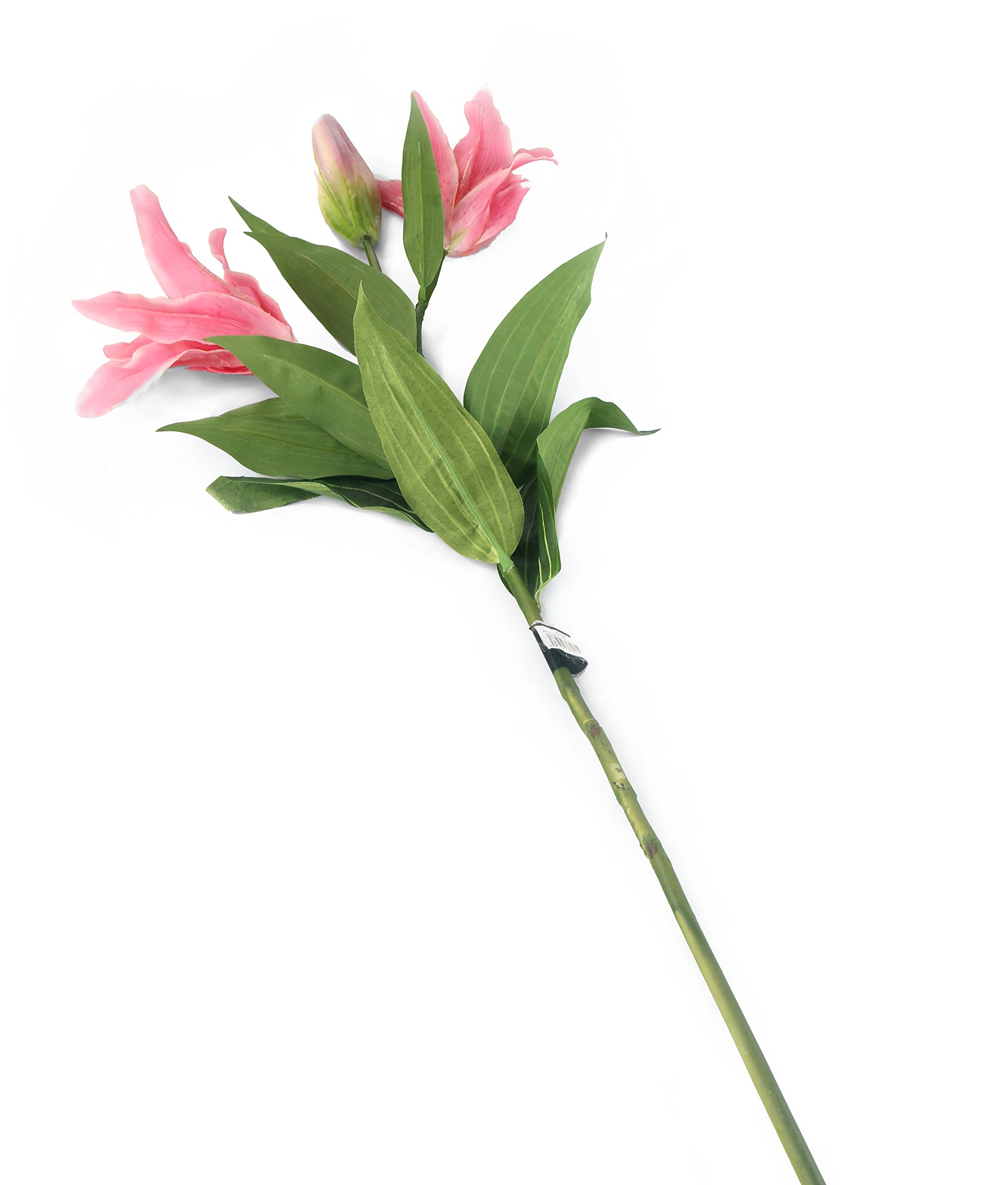 Floral Elegance Artificial 87cm Single Stem Pink Oriental Lily Flowers x 6
