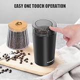Aigostar Coffee Grinder Electric 200W Removable Lid Stainless Steel Blades view 5