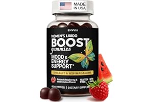 Enyvia Female Libido Booster for Women Gummies - Cortisol Reducer and Stress Relief Supplement with Shilajit & Ashwagandha for Hormone Balance, Libido Gummies for Women - 60 ct, 30-Day Supply USA