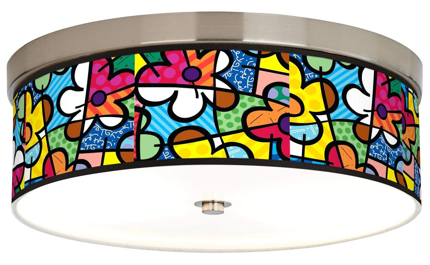 Britto Flowers Giclee Energy Efficient Ceiling Light
