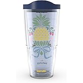 Tervis Simplified - Pineapple Garden Made in USA Double Walled Insulated Tumbler Travel Cup Keeps Drinks Cold & Hot, 24oz, Classic