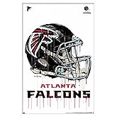 Trends International NFL Atlanta Falcons - Drip Helmet 20 Wall Poster, 22.375" x 34", White Framed Version