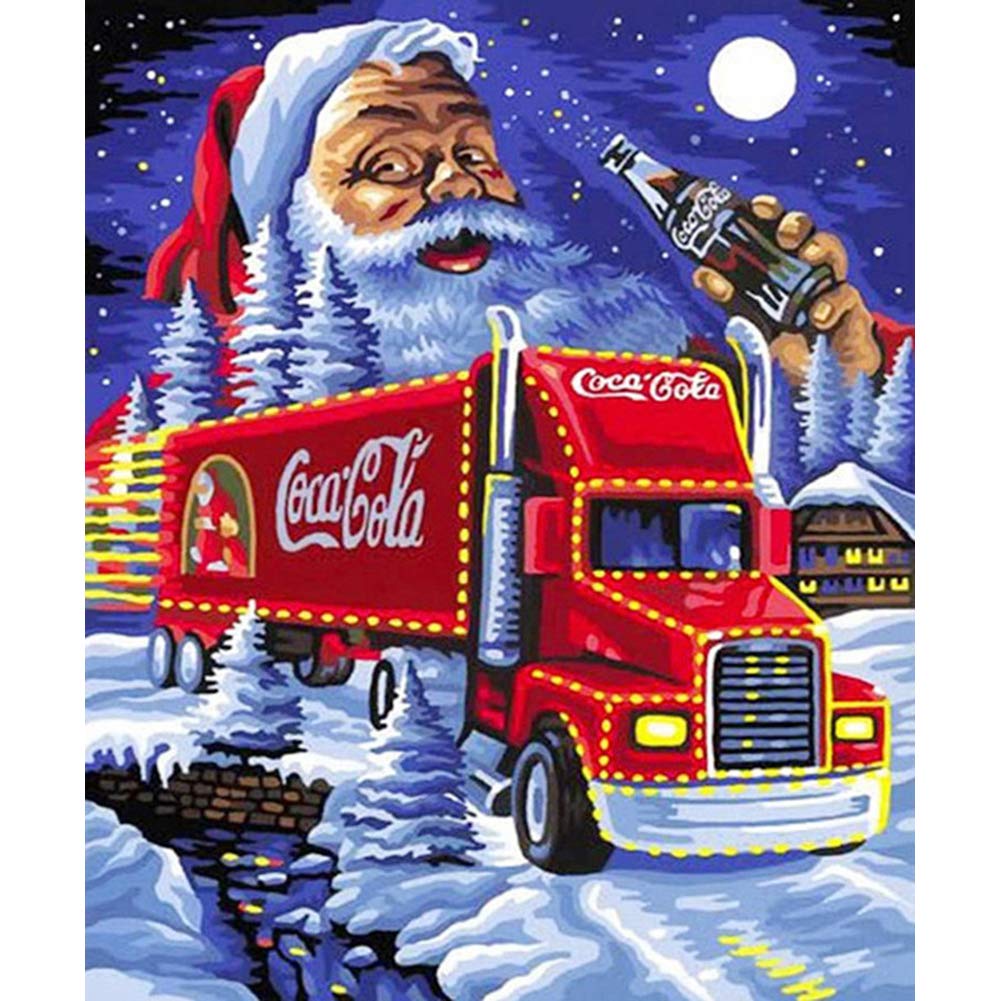 Abillyn 5D Diamond Painting Kits Full Drill, Santa Claus Diamond Art for Adults Kids