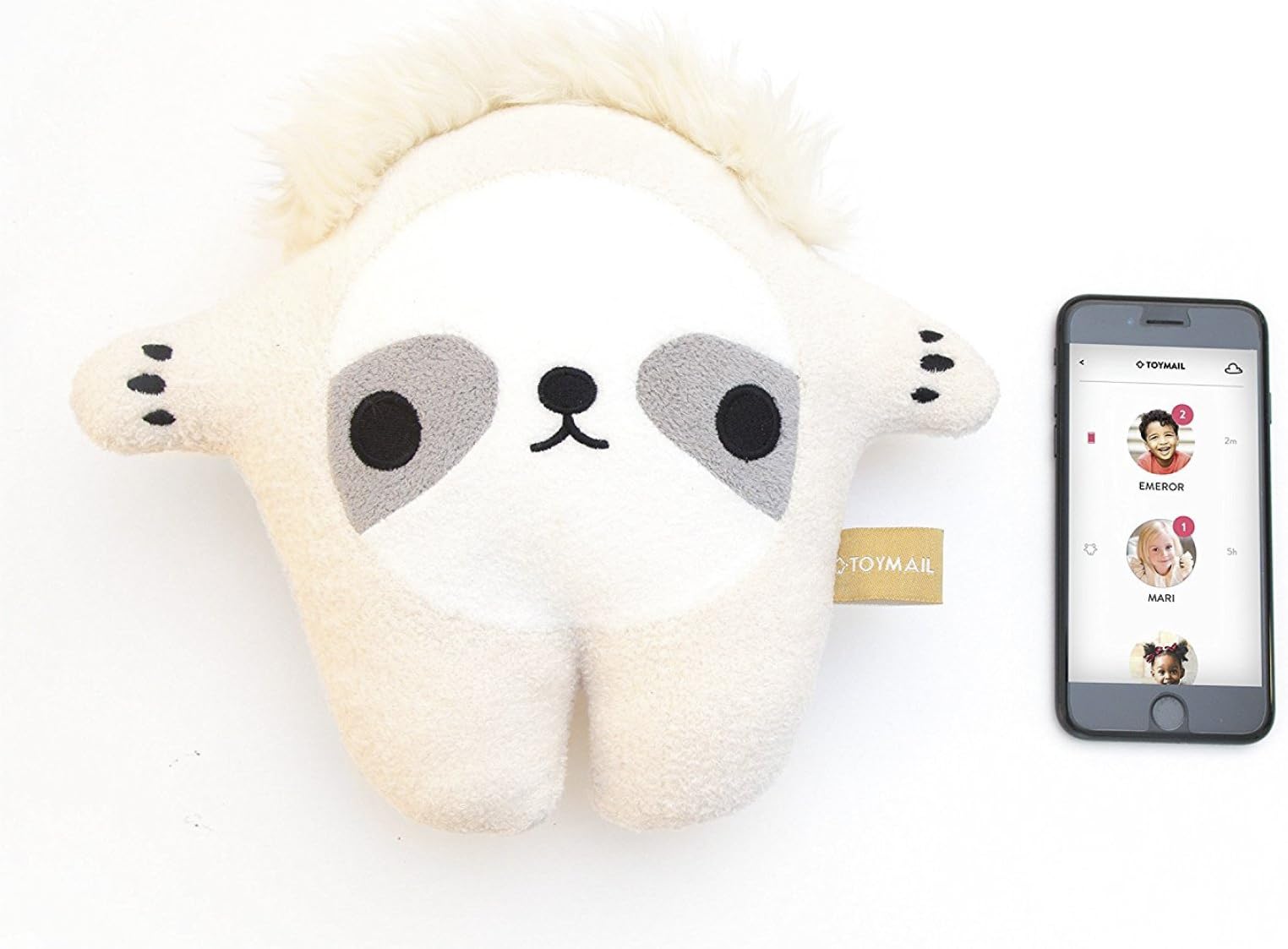 Toymail Talkie Sloth 2-Way Voice Chat. Send and Receive Messages Via App (Create Routines, Learn Good Habits, Send Stories and Songs, Alarm Clock, Vocab)
