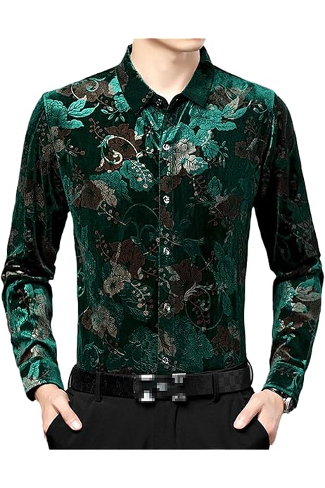 Camisas De Lunar Para Hombres Camisa Hawaiana Para Hombre Manga