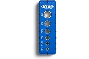 Kreg Portable Drilling Guide - 6 Hardened Drill Guides for Carpentry - Craftsman Tool Accessory
