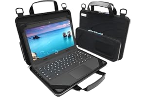 UZBL 11-11.6 Inch Chromebook Case Protective Laptop Hard Cover Sleeve, Always-on Work in Case with Carrying Handle and Adjustable Shoulder Strap | for Business, Students, and Back to School