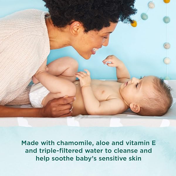 AMAZON BRAND – MAMA BEAR GENTLE BABY WIPES, FRAGRANCE FREE, HYPOALLERGENIC, 100 COUNT