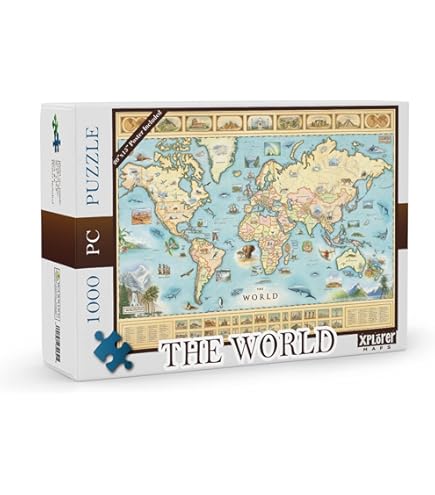 Amazon.com: Antique World Map 2000pc Puzzle : Eurographics