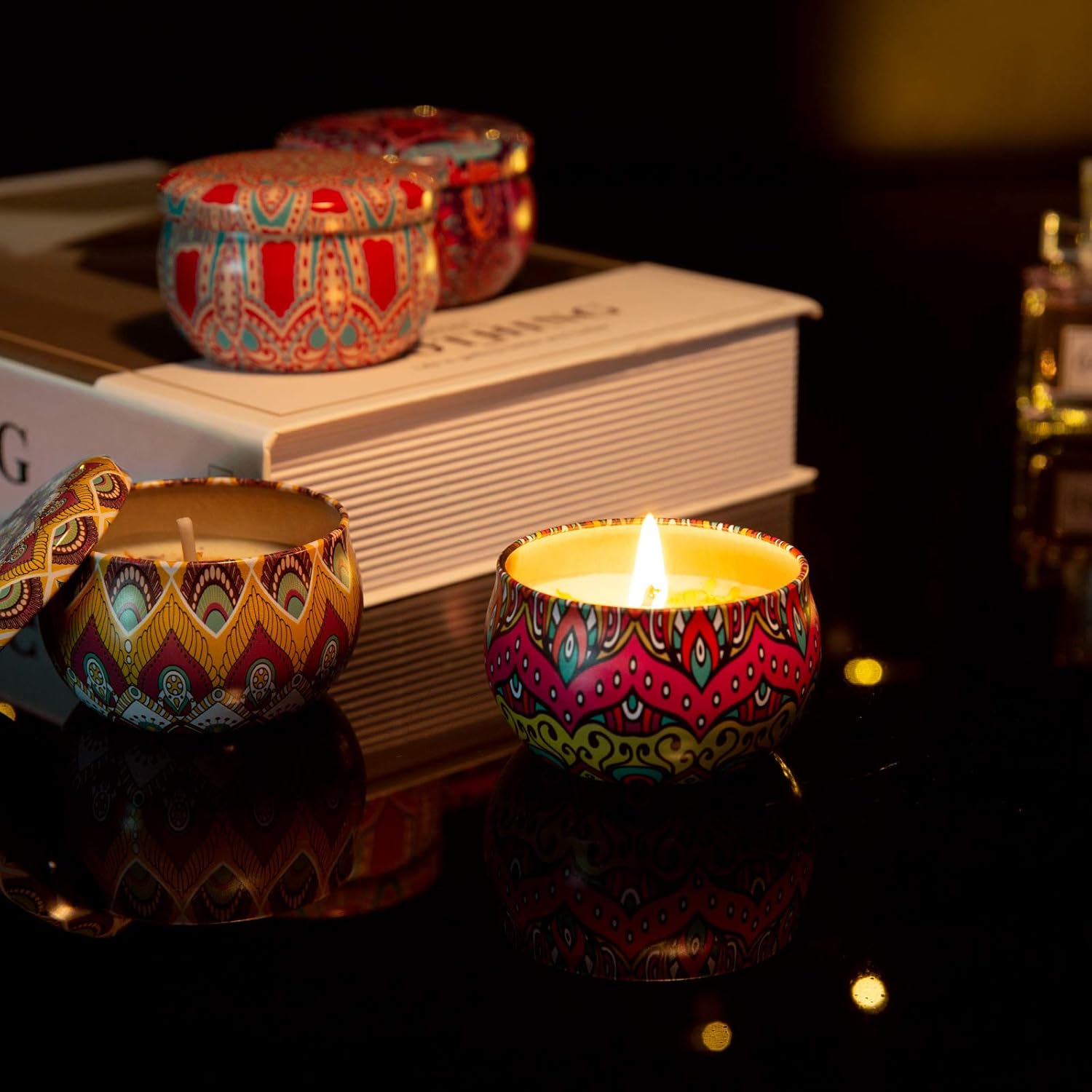 Velas Czemo Velas Perfumadas Juego de 4 Piezas Vela Aromática Regalo de