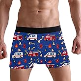 ZZKKO Skull Llama Mens Boxer Briefs Underwear Breathable Stretch Boxer Trunk with Pouch S-XXL