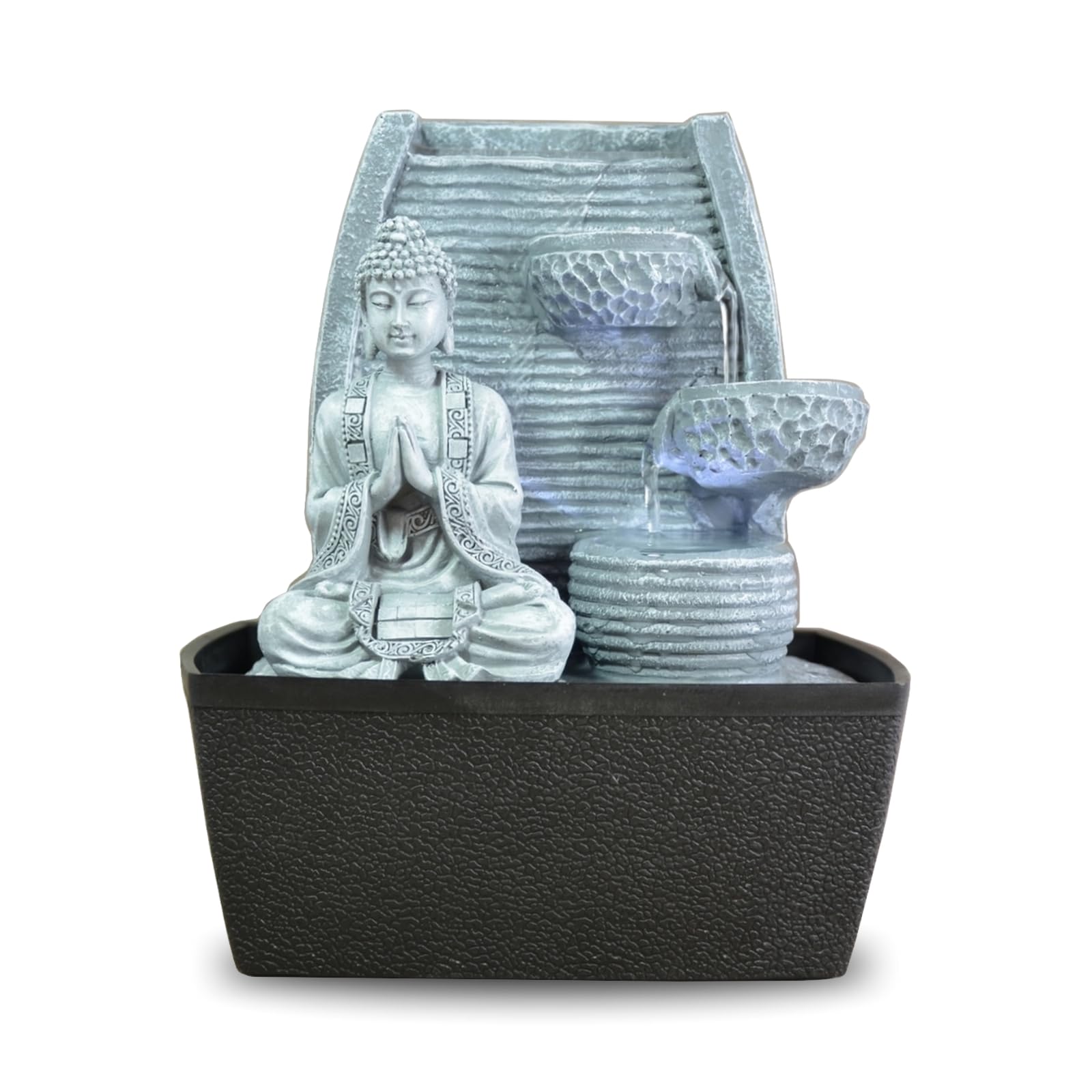 Indoor Fountain Feng Shui Wisdom LED Lighting 24 cm Grey