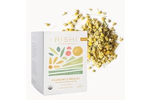 Rishi Tea Chamomile Medley Herbal Tea - Organic, Caffeine Free Sachet Bags, Calming Chamomile Flowers with Lemon Verbena & Mint - 15 Count (Pack of 1)