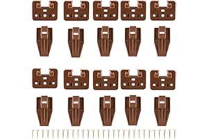 SACUMEA Plastic Drawer Slides and Guides Fit for Kenlin Rite Trak 1, 10 Sets of Center Mount Drawer Slides for Kenlin Dresser Drawer Parts - Fits Most Furniture Manufacturer Vaughan Bassett, Legacy and Pulask