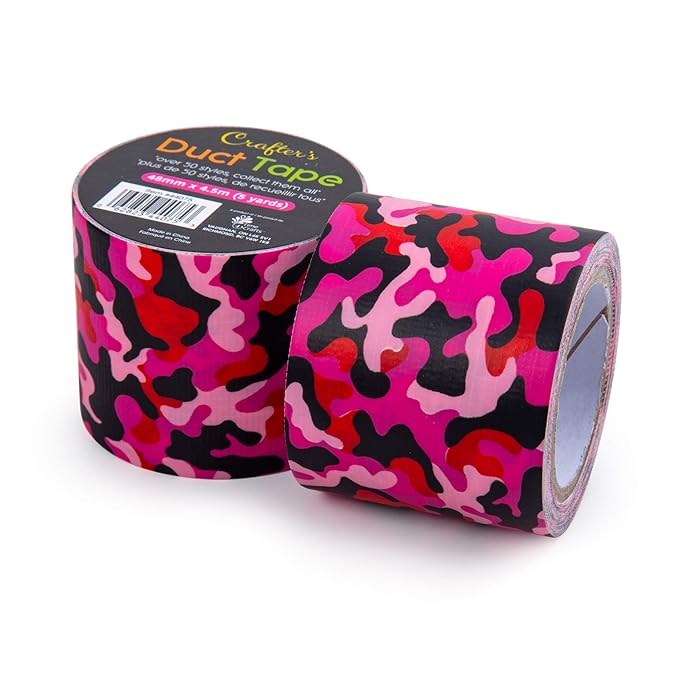 CTG, Crafters Duct Tape, 4.5meter, Pink Camo, 6 Pieces