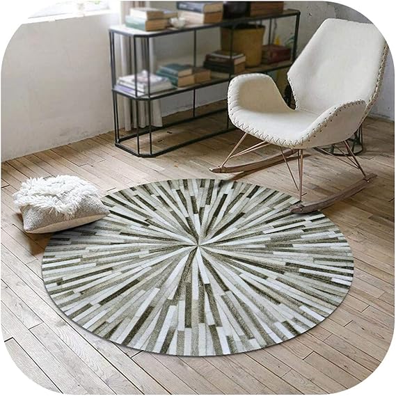 Desk Rug Geometric Splash Abstract Round Carpet Home Decor Bedroom Carpet Computer
