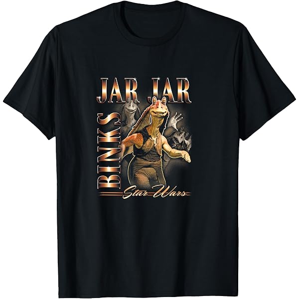 Amazon.com: Star Wars Jar Jar Binks Ex Squeeze Me Quote V2 T-Shirt